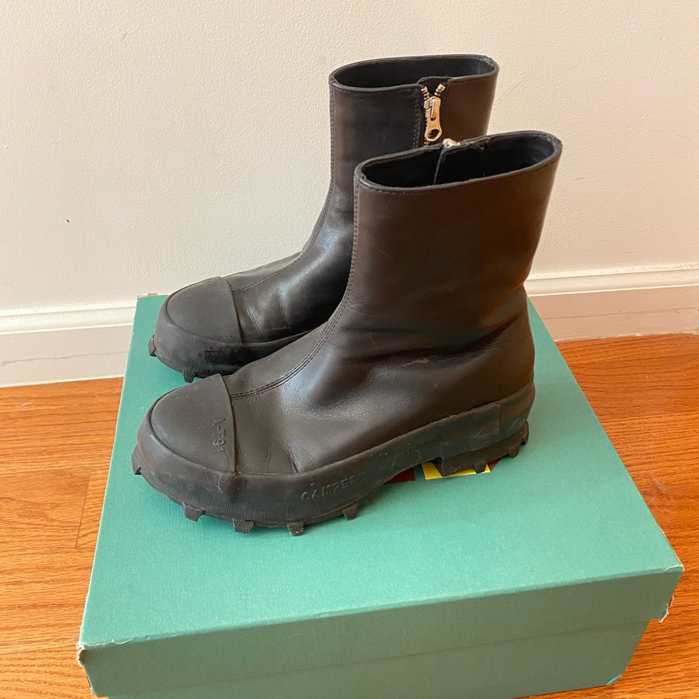CamperLab Traktori Black Leather Boots 7